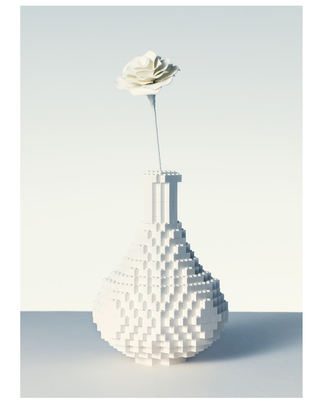 Illustration for article titled It'll Take Months to Get a Bride Out of This Lego Wedding Dress